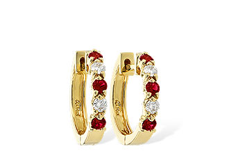 A037-30384: EARRINGS .33 RUBY .52 TGW