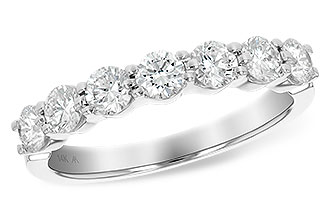 A129-14984: LDS DIA WED RG 1.00 TW (7 STONES)
