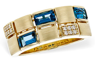 A310-97702: LDS RG .94 LONDON BLUE TOPAZ 1.00 TGW