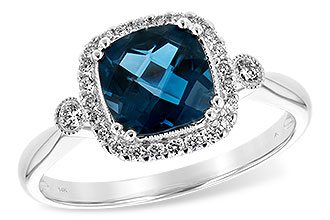 B225-46748: LDS RG 1.62 LONDON BLUE TOPAZ 1.78 TGW (7MM LBT)