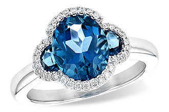 C226-42238: LDS RG 3.04 TW LONDON BLUE TOPAZ 3.20 TGW