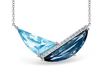 D309-12238: NECK 4.66 BLUE TOPAZ 4.75 TGW (18")