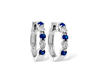 E037-30384: EARRINGS .33 SAPP .52 TGW