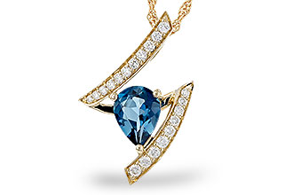 G310-92211: NECK 1.04 LONDON BLUE TOPAZ 1.23 TGW (8x6MM)