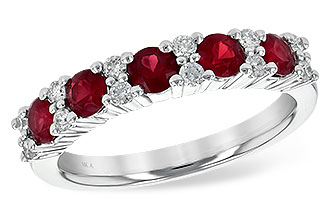 H226-37720: LDS WED RG .88 RUBY 1.12 TGW