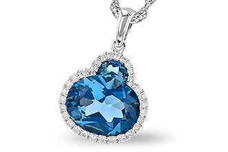 K309-15892: NECK 2.86 LONDON BLUE TOPAZ 3.00 TGW (10X8 OVAL)