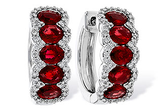 K310-97720: EARRINGS 2.20 TW RUBY 2.45 TGW
