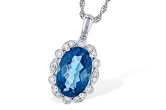 M309-17683: NECK 3.60 LONDON BLUE TOPAZ 3.77 TGW (12x8MM LBT)