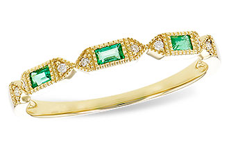M310-00383: LDS WED RG .10 EMERALD .12 TGW